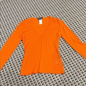 Versace Orange Long Sleeve Top
